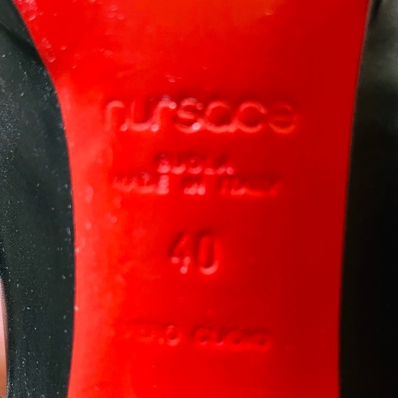 Stunning stiletto shoes shiny Black Real Leather heels pump with Platform Eur 40 - Picture 16 of 16